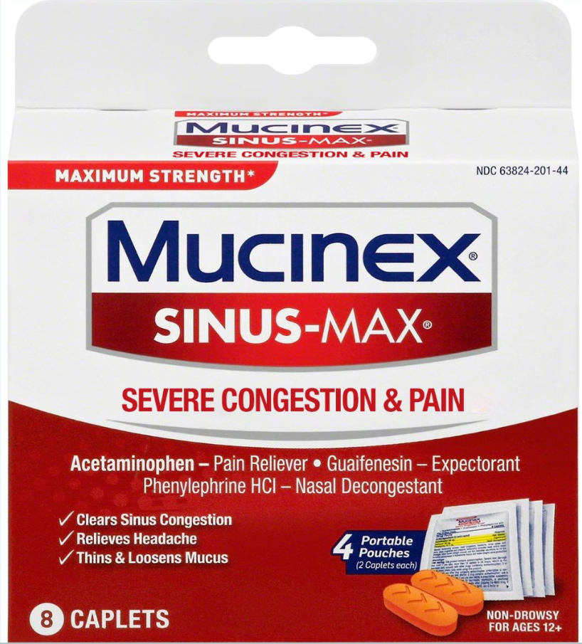 MUCINEX® SINUS-MAX® Severe Congestion & Pain - Caplets